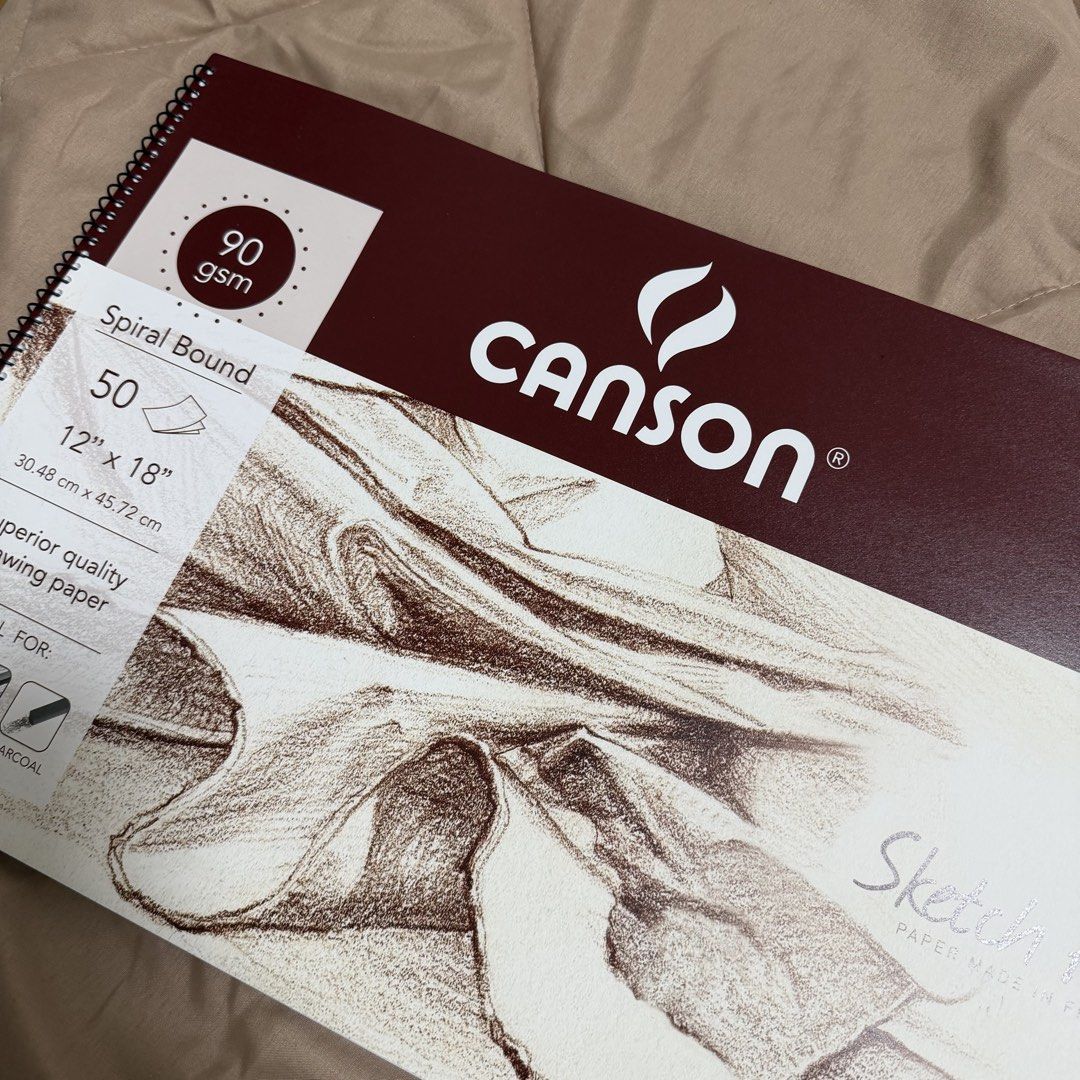 NEW CANSON sketch pad 12x18 50 sheets (Category: Stationery & School Supplies) located in Manila. Submitted by choccccc (Listing ID 1459845605, Image 1). Description: only opened Bought originally for 600+ at NBS Powerplant 50 sheets 12x18 RFS: bought the wrong item; need extra funds for school.