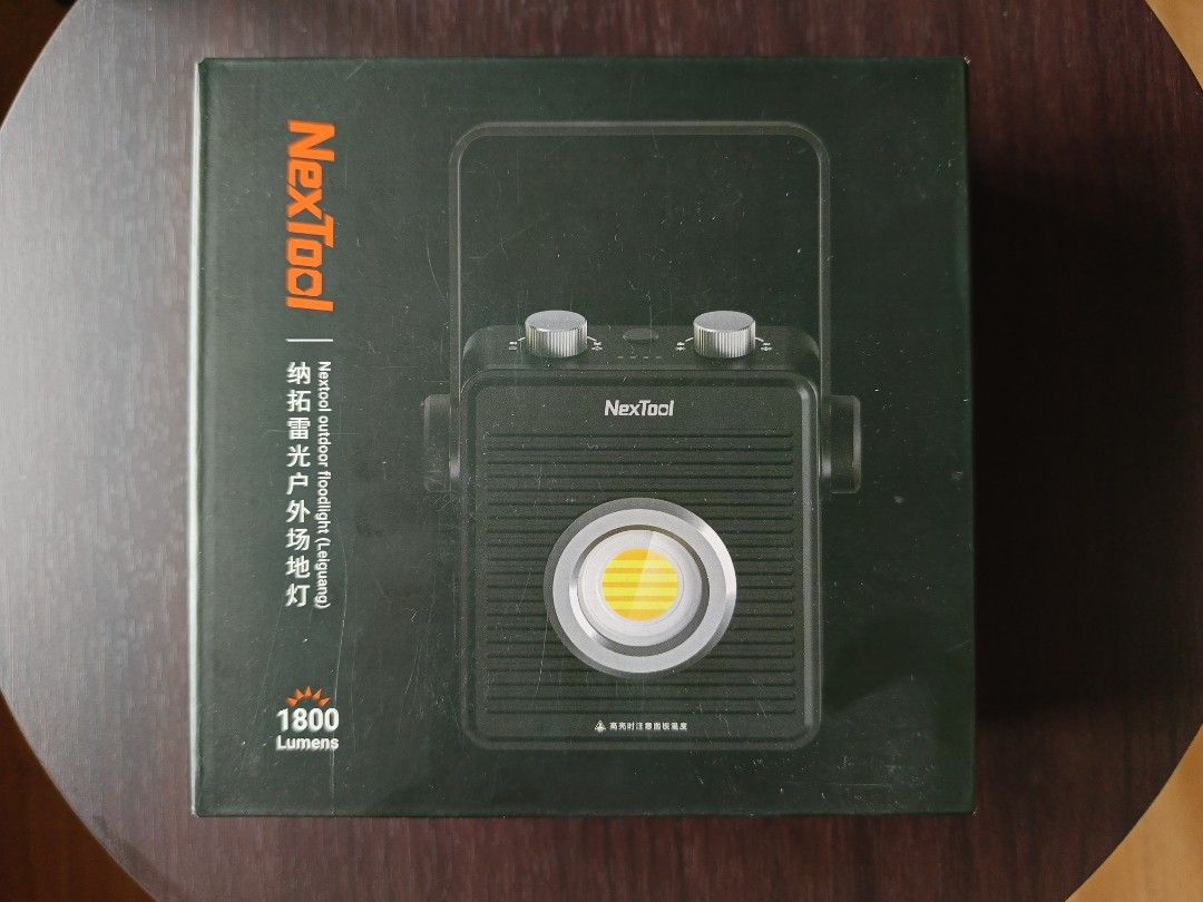 NexTool Outdoor Floodlight (Category: Hiking & Camping) located in Marikina City. Submitted by beejaygarcia (Listing ID 1459704475, Image 1). Description: - Brand new and sealed; infinitely dimmable field light - 1800 Lumens Brightness; durable aluminum alloy build with a compact, portable design (124 x 119 x 39.7mm; 497g) - ​Dual Light System: High-performance dual source featuring an 1800-lumen main spotlight with a 175° adjustable angle, plus 
