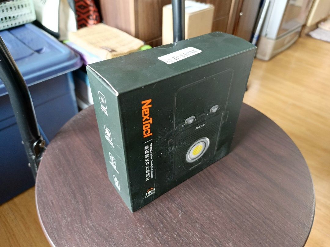 NexTool Outdoor Floodlight (Category: Hiking & Camping) located in Marikina City. Submitted by beejaygarcia (Listing ID 1459704475, Image 2). Description: - Brand new and sealed; infinitely dimmable field light - 1800 Lumens Brightness; durable aluminum alloy build with a compact, portable design (124 x 119 x 39.7mm; 497g) - ​Dual Light System: High-performance dual source featuring an 1800-lumen main spotlight with a 175° adjustable angle, plus 