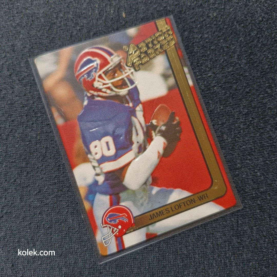 NFL Card Action Packed James Lofton (Category: Raw Singles) located in San Pedro. Submitted by .kolek.com (Listing ID 1459730304, Image 3). Description: NFL Card (Raw) Excellent Condition Clean card Round edges Smooth Surface No Toploader❌️ What U see is What U Get Sa nakaka appreciate lang MoP: Gcash J&T Courier Pickup or Book any Rider Buyer's book and expense Loc: San Pedro, Laguna 📣BBox 0.2kg.