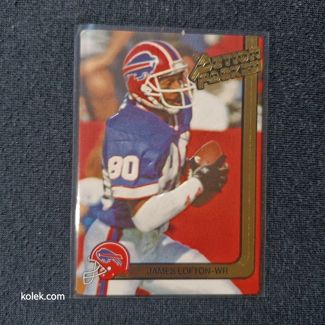NFL Card Action Packed James Lofton (Category: Raw Singles) located in San Pedro. Submitted by .kolek.com (Listing ID 1459730304, Image 1). Description: NFL Card (Raw) Excellent Condition Clean card Round edges Smooth Surface No Toploader❌️ What U see is What U Get Sa nakaka appreciate lang MoP: Gcash J&T Courier Pickup or Book any Rider Buyer's book and expense Loc: San Pedro, Laguna 📣BBox 0.2kg.