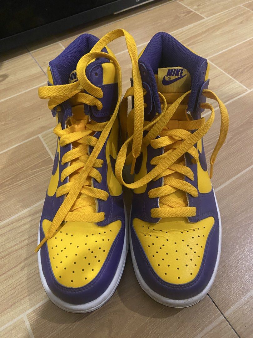 Nike Dunk High Lakers (Category: Sneakers) located in Manila. Submitted by jeycabral (Listing ID 1459881608, Image 2). Description: No issue & No Box negotiable 📍 Tondo Manila.