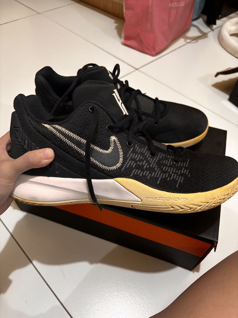 Nike Kyrie Flytrap 4 Black Gum Basketball Shoes (Category: Sneakers) located in Manila. Submitted by rmsm. (Listing ID 1459867282, Image 3). Description: - Nike Kyrie Flytrap 4 basketball shoes - Color: Black with white accents - Sole: Gum sole - Closure: Lace-up with midfoot strap for extra support - Ideal for: Basketball or casual wear - Includes: Original box.