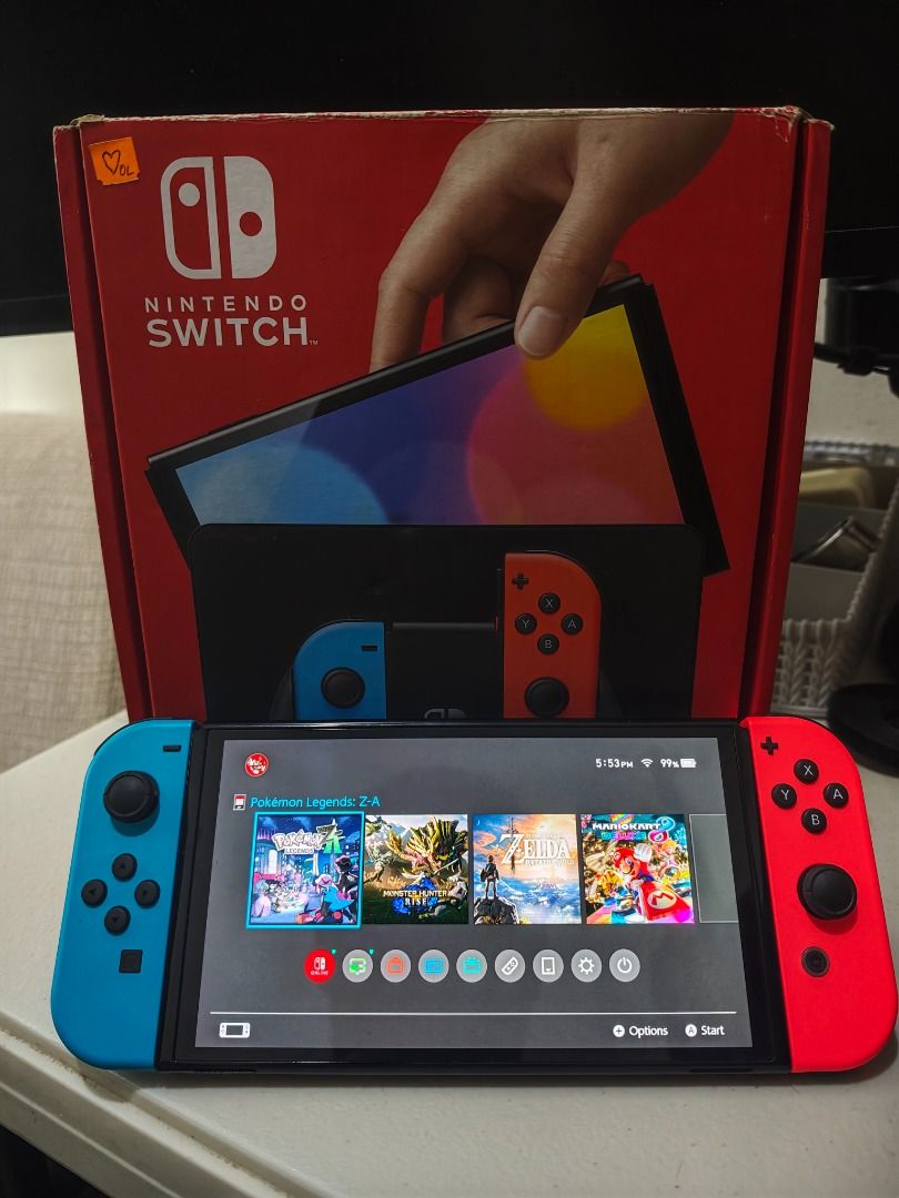 Nintendo Switch Oled (Category: Nintendo) located in Caloocan City. Submitted by valdezjm0779700 (Listing ID 1459827598, Image 1). Description: Selling - Nintendo Switch Oled Inclusions: • Joy-Con Controllers • Nintendo Switch Dock • Joy-Con Grip • Joy-Con Straps • Original AC Adapter/Charger • HDMI Cable • Original box & inserts ✅ Fully functional ✅ No issue ✅ Complete set ✅ Ready to use Note: No games included Meetup: Antipolo Rizal and Cubao R