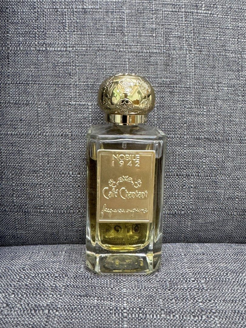 Nobile 1942 Café Chantant Eau de Parfum (Category: Fragrance & Deodorants) located in Manila. Submitted by ggbitonio (Listing ID 1459759086, Image 1). Description: For lovers of powdery, creamy vanilla gourmands with a sophisticated twist. Café Chantant is a beautifully nostalgic blend of vanilla, cherry, soft florals and a powdery, almost cosmetic sweetness. Think luxurious vanilla powder, a hint of cherry sweetness, and the elegant atmosphere o