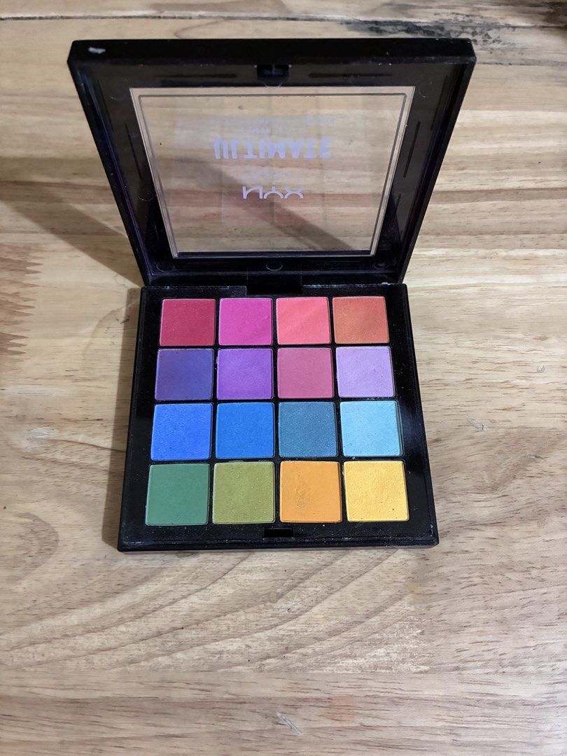NYX Professional Ultimate Shadow Palette - Brights (Category: Makeup) located in Quezon City. Submitted by jenlo_declutter (Listing ID 1459727005, Image 3). Description: - NYX Ultimate Shadow Palette in Brights - Features 16 vibrant shades - Perfect for creating colorful makeup looks - Some shades have been lightly swatched .