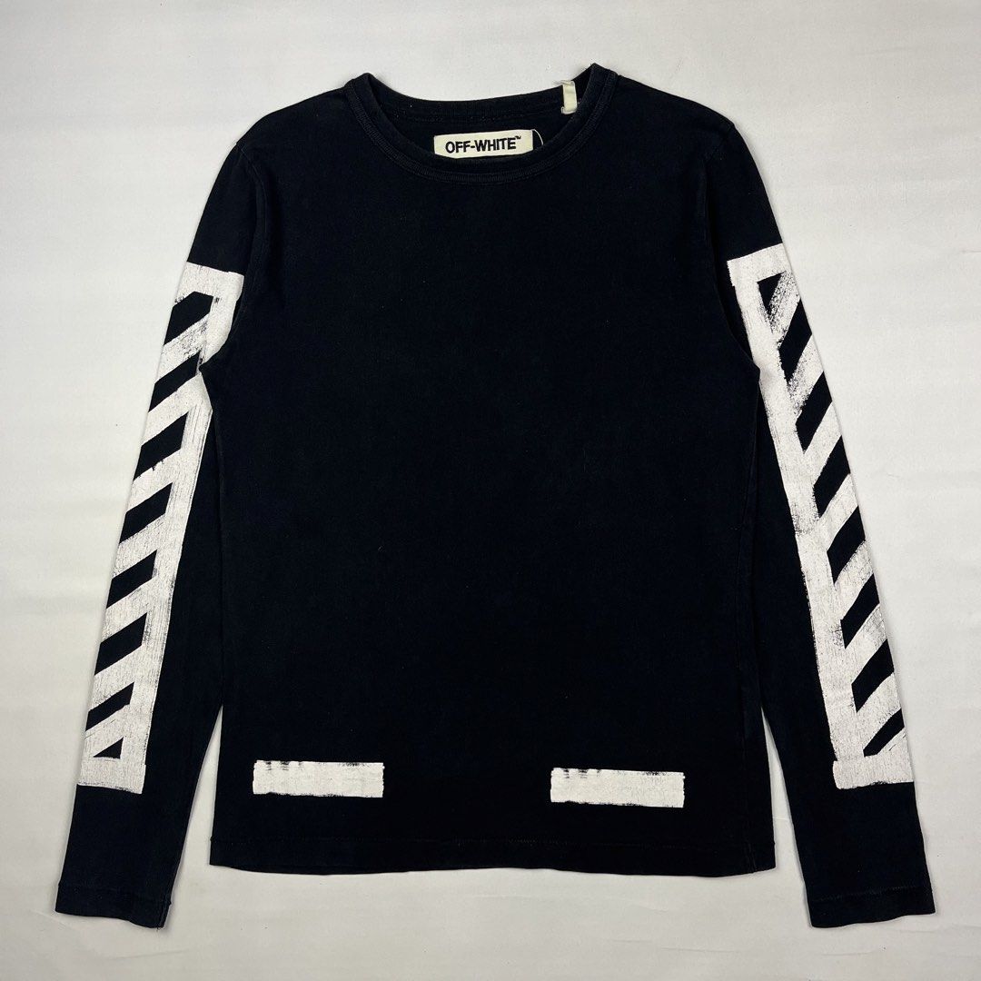 Off-White Brushed Diagonal Black L/S (Category: Activewear) located in Puerto Princesa. Submitted by paradise5300 (Listing ID 1459758800, Image 1). Description: Off-White Brushed Diagonal Black L/S Tagged Size: XS Dimensions Inches length: 26.5 Inches width: 19 Condition: Excellent Color rate: 9.5 Flaws: None 2,999 shipping fee is not yet included. .