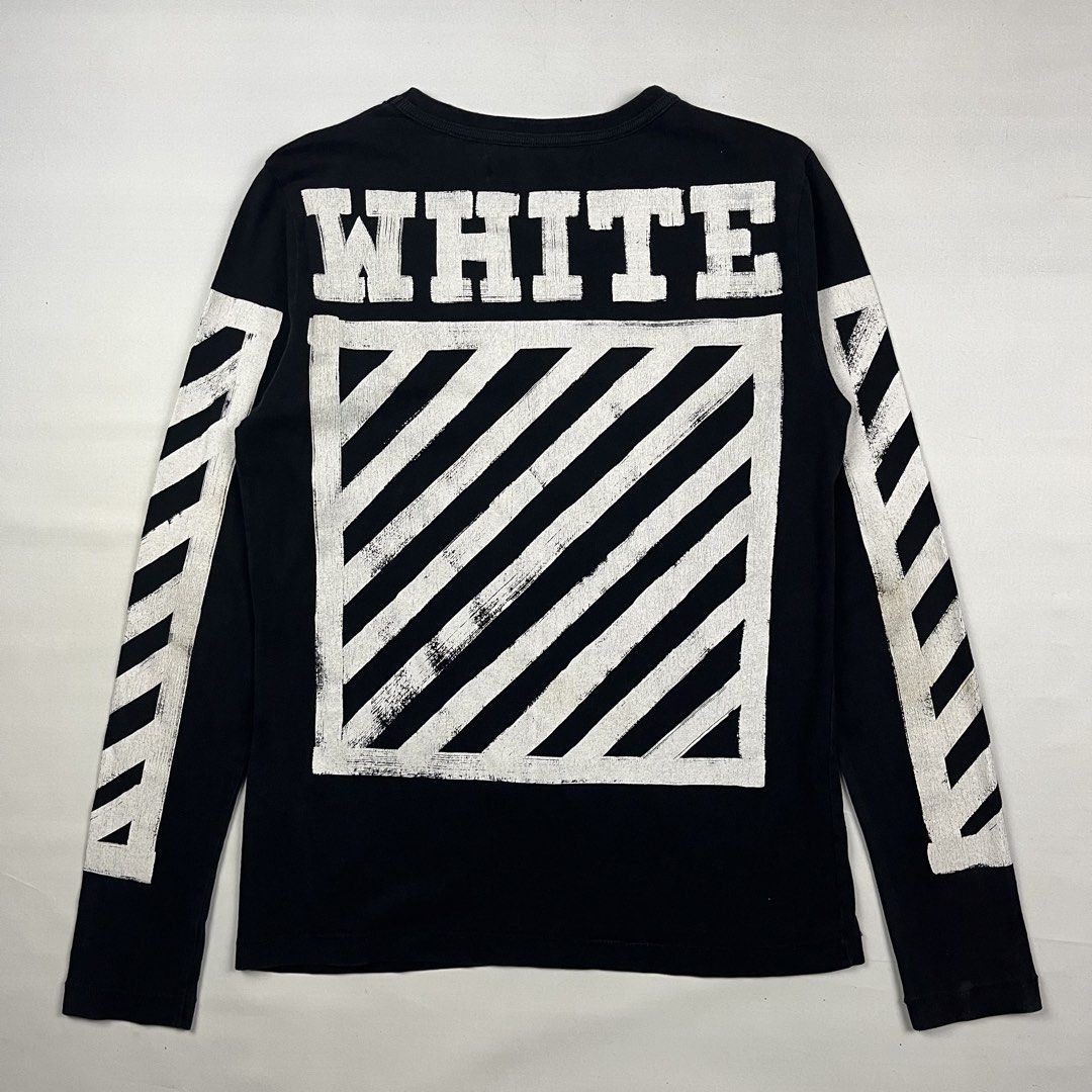 Off-White Brushed Diagonal Black L/S (Category: Activewear) located in Puerto Princesa. Submitted by paradise5300 (Listing ID 1459758800, Image 2). Description: Off-White Brushed Diagonal Black L/S Tagged Size: XS Dimensions Inches length: 26.5 Inches width: 19 Condition: Excellent Color rate: 9.5 Flaws: None 2,999 shipping fee is not yet included. .