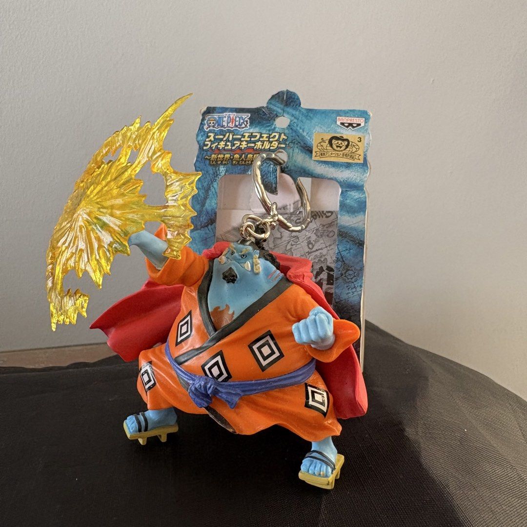 One Piece Banpresto Super Effect Figure Keychain Jinbe (Category: Figurines & Statues) located in Manila. Submitted by tj.merch (Listing ID 1459726713, Image 1). Description: - Authentic Banpresto Super Effect Jinbe keychain - Features a cool water effect accessory - Comes with original packaging - Ideal collectible for any One Piece enthusiast.