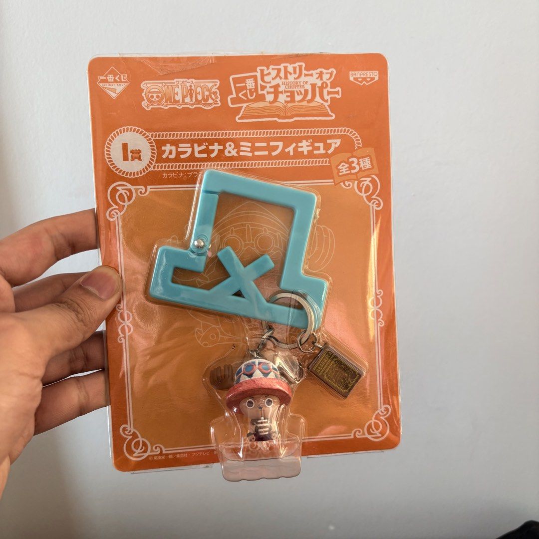 One Piece Chopper Keychain & Mini Figure Set (Category: Designer & Blind Box Toys) located in Manila. Submitted by tj.merch (Listing ID 1459753096, Image 2). Description: - Authentic Ichiban Kuji & Banpresto One Piece Chopper collectibles - Includes keychains and mini figures - Features Chopper in various outfits and with different accessories - All items are brand new and in their original packaging - Ideal for One Piece fans and collectors.