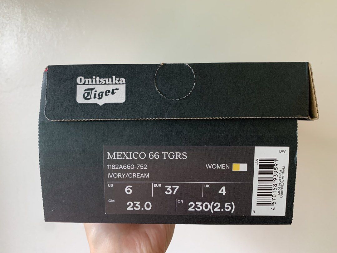 Onitsuka Tiger - Mexico 66 Ivory/Cream (Category: Sneakers) located in Quezon City. Submitted by lrssa.dy (Listing ID 1459741623, Image 3). Description: - Onitsuka Tiger Mexico 66 TGRS - Color: Ivory/Cream - Style: Mary Jane with double straps - Women's Size: US 6 (UK 4, EUR 37, 23.0cm) - Condition: Brand new, worn to fit - Includes: Original box and tags Purchased in Osaka last july 😊 still have the paperbag and shoes are with tag. I think thes