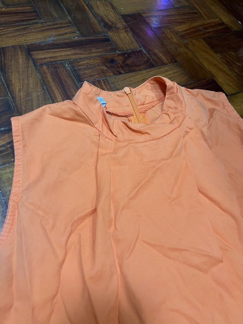 Orange Party Top (Category: Others Tops) located in Quezon City. Submitted by chloe_declutter (Listing ID 1459763949, Image 2). Description: Open to pickup/j&t delivery Cubao QC location Still available 9/26 Code: Teal Box.