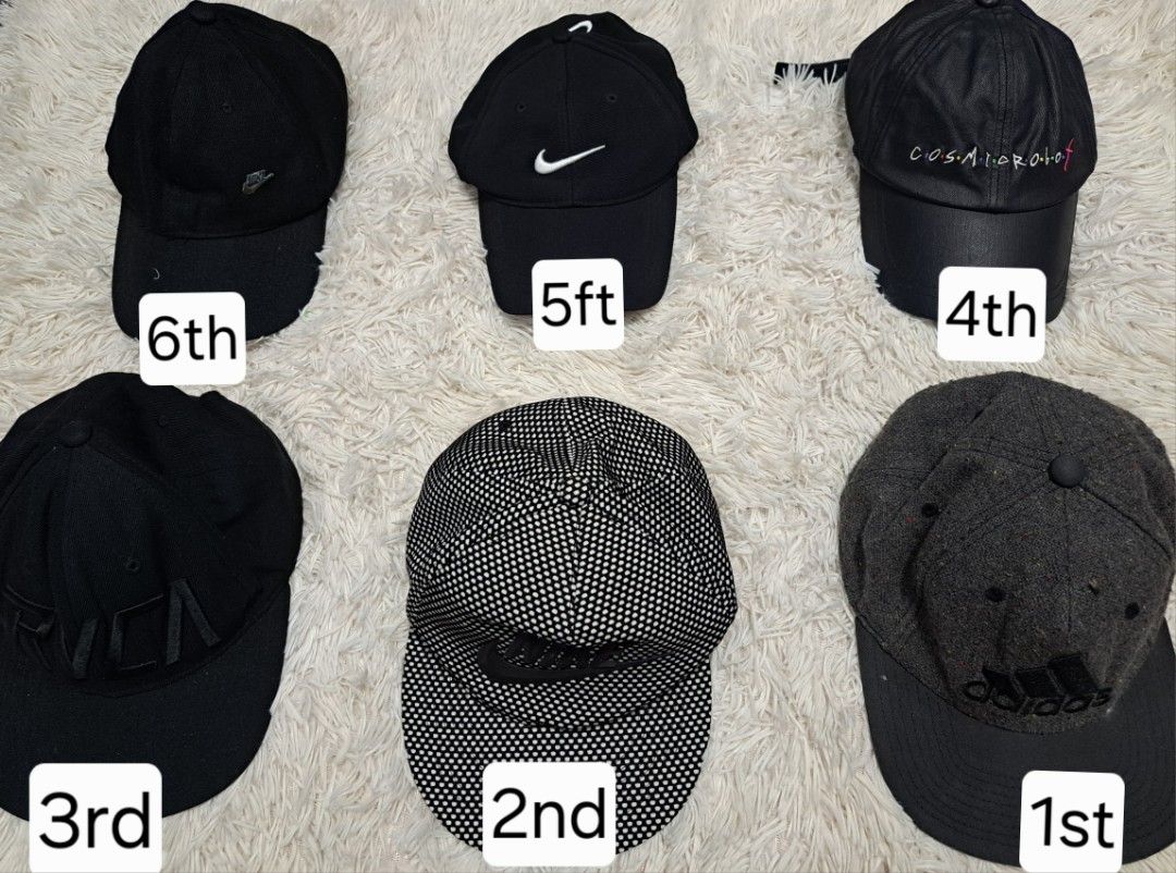 ORIGINAL CAPS (Category: Caps & Hats) located in Quezon City. Submitted by kimlynandaya (Listing ID 1459797971, Image 1). Description: ORIGINAL MLB CAPS 1ST PRICE:380 SIZE:S-M BRAND:ADIDAS 2ND PRICE:100 SIZE:S-M BRAND:NOT ORIG NIKE 3RD PRICE:399 SIZE:S-M BRAND:PVCA 4TH PRICE:100 SIZE:S-M BRAND:COSMIC ROBOT 5TH PRICE:50 SIZE:S-M BRAND:Not orig nike 6TH PRICE:50 SIZE:S-M BRAND:NOT ORIG NIKE.
