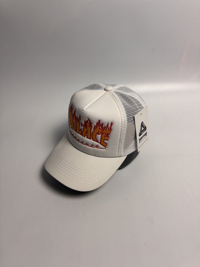 Palace x thrasher cap (Category: Caps & Hats) located in San Narciso. Submitted by gotgood.garments (Listing ID 1459822768, Image 1). Description: Size: OSFM ✅Brand New w/ Tag ✅Embroidered Available 3pcs.