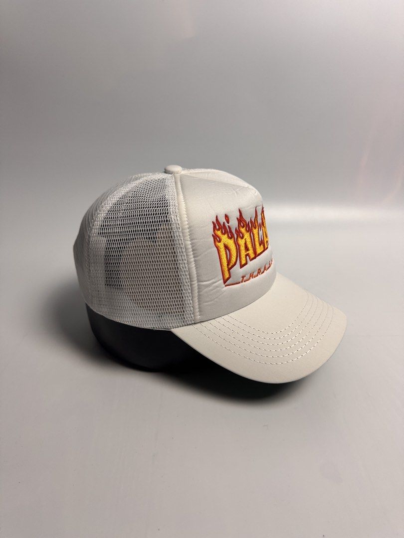 Palace x thrasher cap (Category: Caps & Hats) located in San Narciso. Submitted by gotgood.garments (Listing ID 1459822768, Image 3). Description: Size: OSFM ✅Brand New w/ Tag ✅Embroidered Available 3pcs.