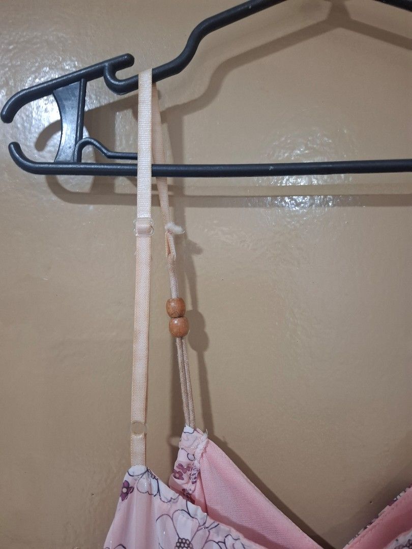 Pink camisole-style mini dress (Category: Dresses) located in Tarlac. Submitted by reimei12 (Listing ID 1459765050, Image 3). Description: Pink camisole-style mini dress No brand Bust: 68cm Length: 84cm strap included Adjustable strap Good for XS-S Issues: Stains specially in strap, needs cleaning.