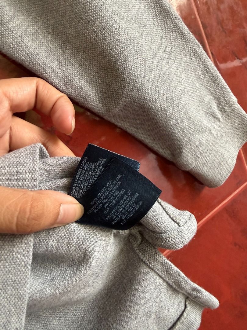 Polo Ralph Lauren Grey Sweater (Category: Coats, Jackets and Outerwear) located in Caloocan City. Submitted by tinythreadsco. (Listing ID 1459852216, Image 2). Description: - Brand: Polo Ralph Lauren - Color: Grey - Dimes: L-19.5, W - 13.5 - Ideal for: Everyday wear - Details: Cut tags .