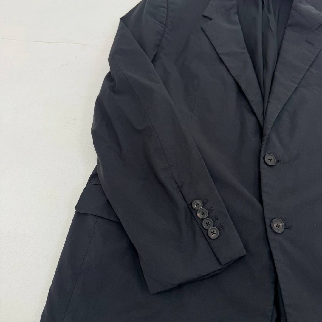 Prada Wool Silk Blazer coat (Category: Luxury Apparel) located in Quezon City. Submitted by johnpaulperezzz (Listing ID 1459815842, Image 3). Description: NAME: Prada Wool Silk Blazer coat COLOR: Black SIZE: 54R FIT: Large Dimension: Width: 22 Length: 30 Shoulder: 18 Sleeves: 23 Hem: 23 CONDITION: 9/10 ISSUE: -none PRICE: 10k(15k as pack with the trousers) .