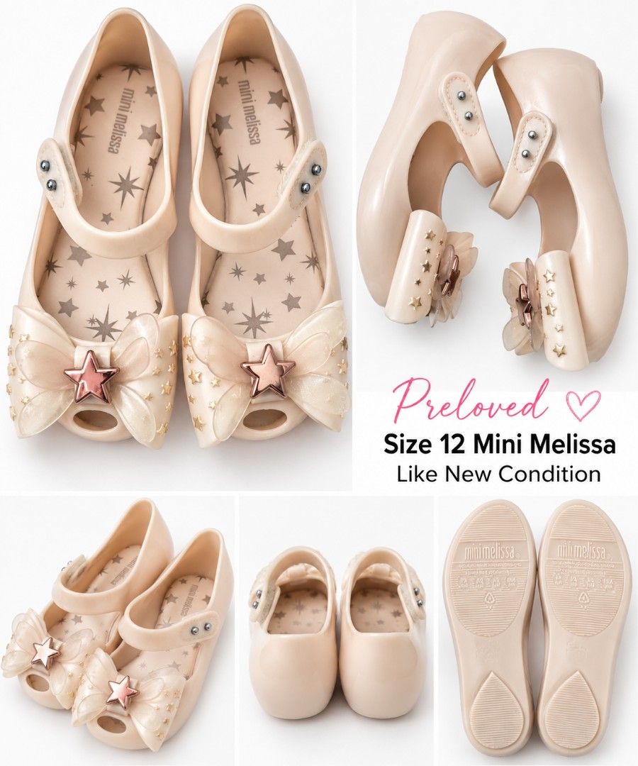 Preloved Mini Melissa Size 12 (Category: Babies & Kids Fashion) located in Pasig City. Submitted by msdealsstyles (Listing ID 1459691404, Image 1). Description: Preloved Mini Melissa Size 12 Like New Condition Used once.