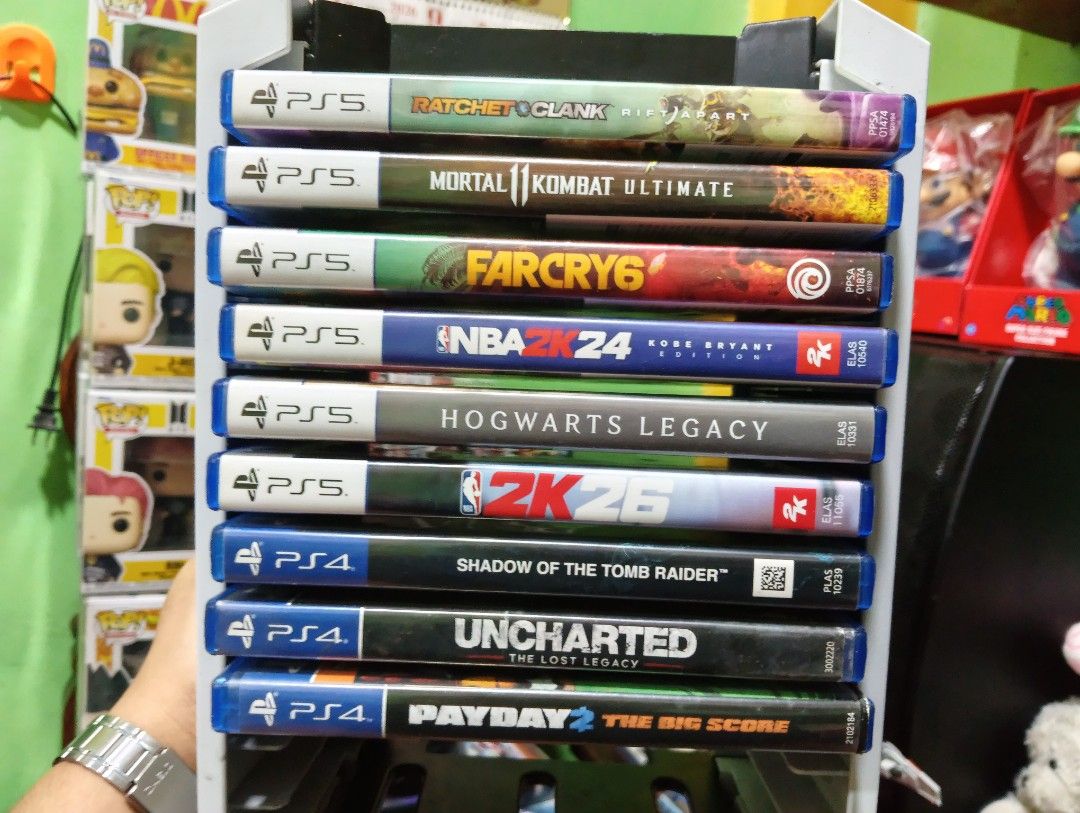 ps4 & ps5 games for sale (Category: PlayStation) located in Caloocan City. Submitted by jbfuenzalida27 (Listing ID 1459802331, Image 1). Description: All tested and working 📌ps4 games Payday 2- 450 Uncharted lost legacy -600 Shadow of the tomb raider -650 📌ps5 games NBA 2k24- 300 NBA 2k26- sold❌ Hogwarts legacy -1,200 Farcry 6- 900 Mortal Kombat 11- sold❌ Ratchet and Clank -sold❌ Meetup: c3 caloocan or pick up.
