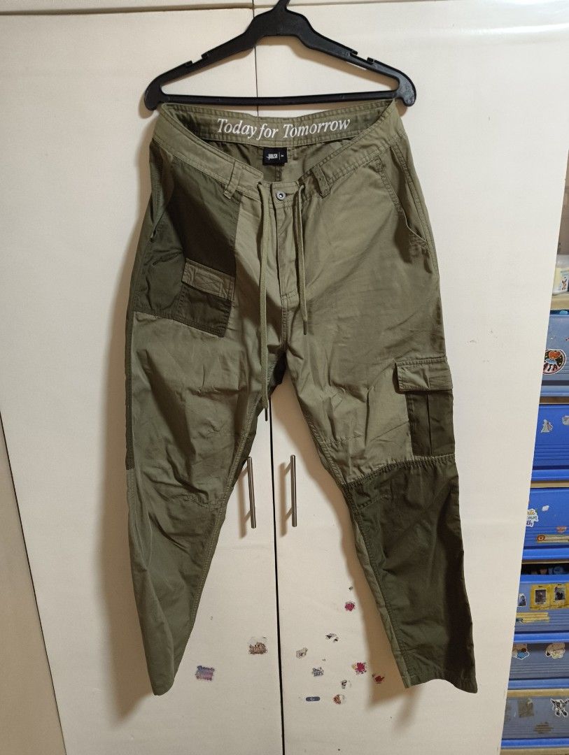 Publish Brand Patchwork Cargo Pants Olive Green (Category: Jeans) located in San Pedro. Submitted by madvillainkicks (Listing ID 1459727438, Image 1). Description: Publish Brand cargo pants. Patchwork design in olive green tones. Drawstring waist for adjustable fit. Multiple pockets for storage. Great for casual wear. Unique style..