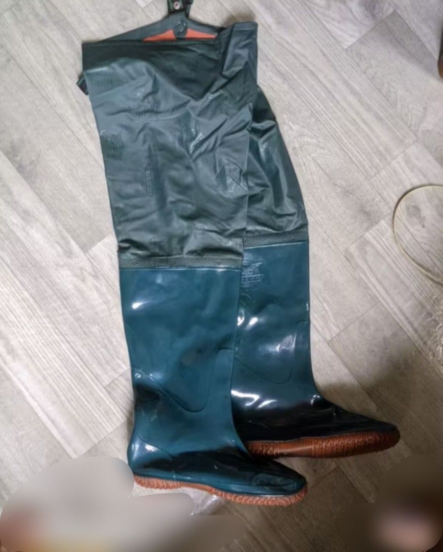 Rain boots fishing pants 80cm (Category: Jumpsuits) located in Manila. Submitted by jashopp (Listing ID 1459705182, Image 2). Description: brand new ‼️ same day delivery via lalamove shoulder buyer DF cod / gcash payment ✅ location: binondo manila.