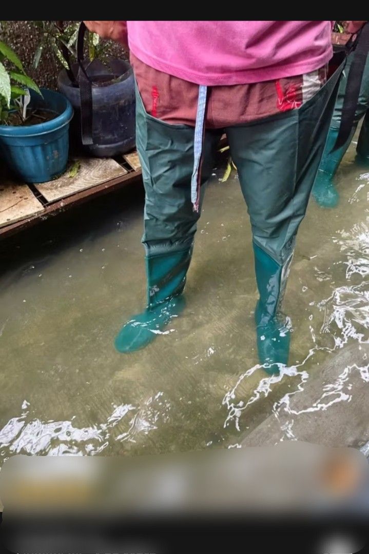 Rain boots fishing pants 80cm (Category: Jumpsuits) located in Manila. Submitted by jashopp (Listing ID 1459705182, Image 1). Description: brand new ‼️ same day delivery via lalamove shoulder buyer DF cod / gcash payment ✅ location: binondo manila.