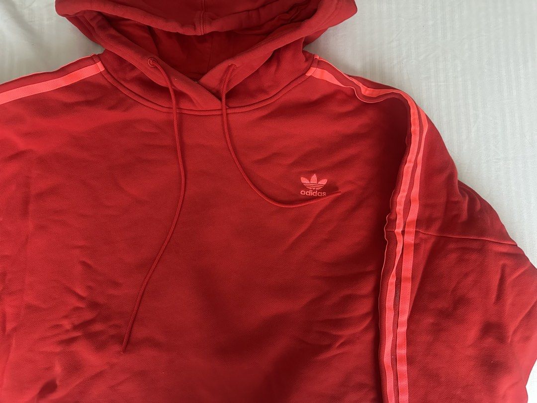 Red Adidas Cropped Hoodie (Category: Coats, Jackets and Outerwear) located in Quezon City. Submitted by tangled8 (Listing ID 1459745878, Image 2). Description: .