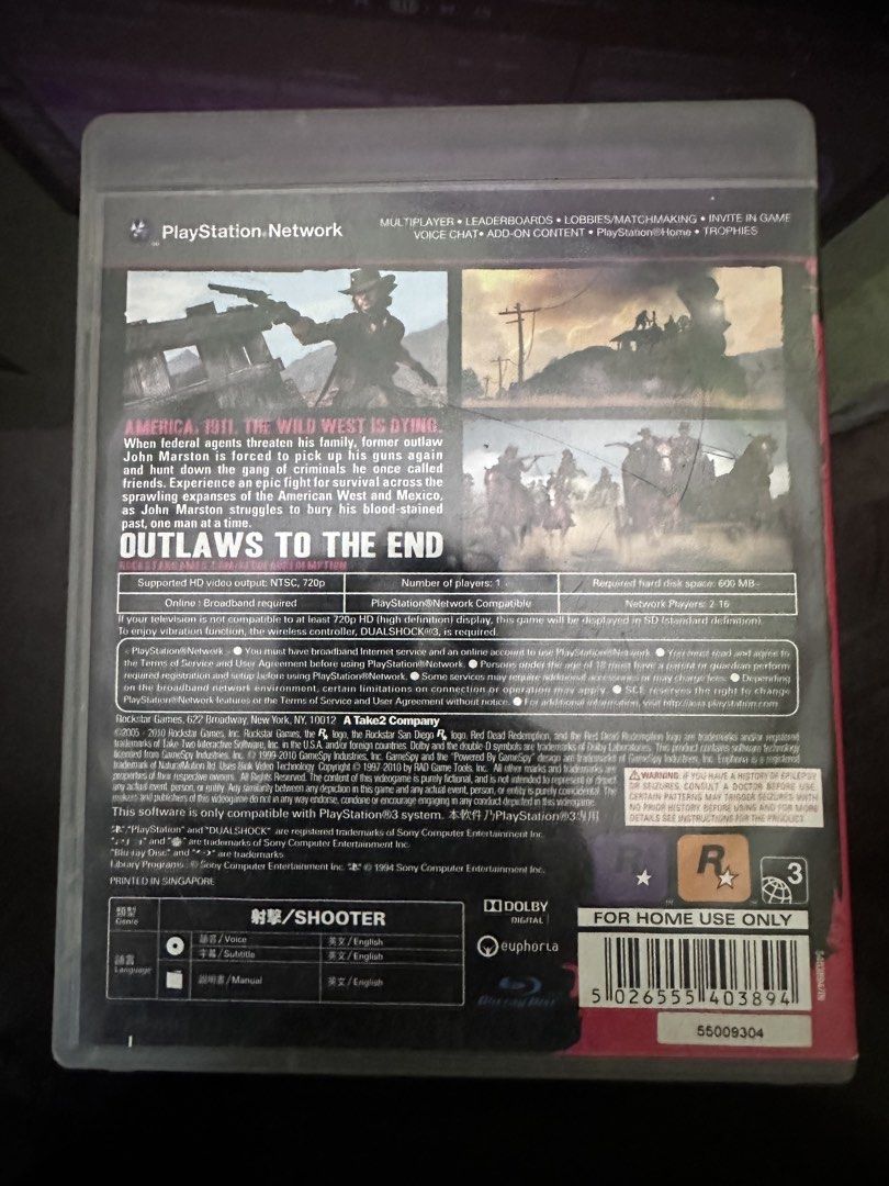 Red Dead Redemption PS3 Game (Complete with Case, Manual & Map) (Category: PlayStation) located in Imus. Submitted by kylerli (Listing ID 1459811401, Image 2). Description: Bought it a long time ago, but honestly, I haven’t played it as much as I thought I would .