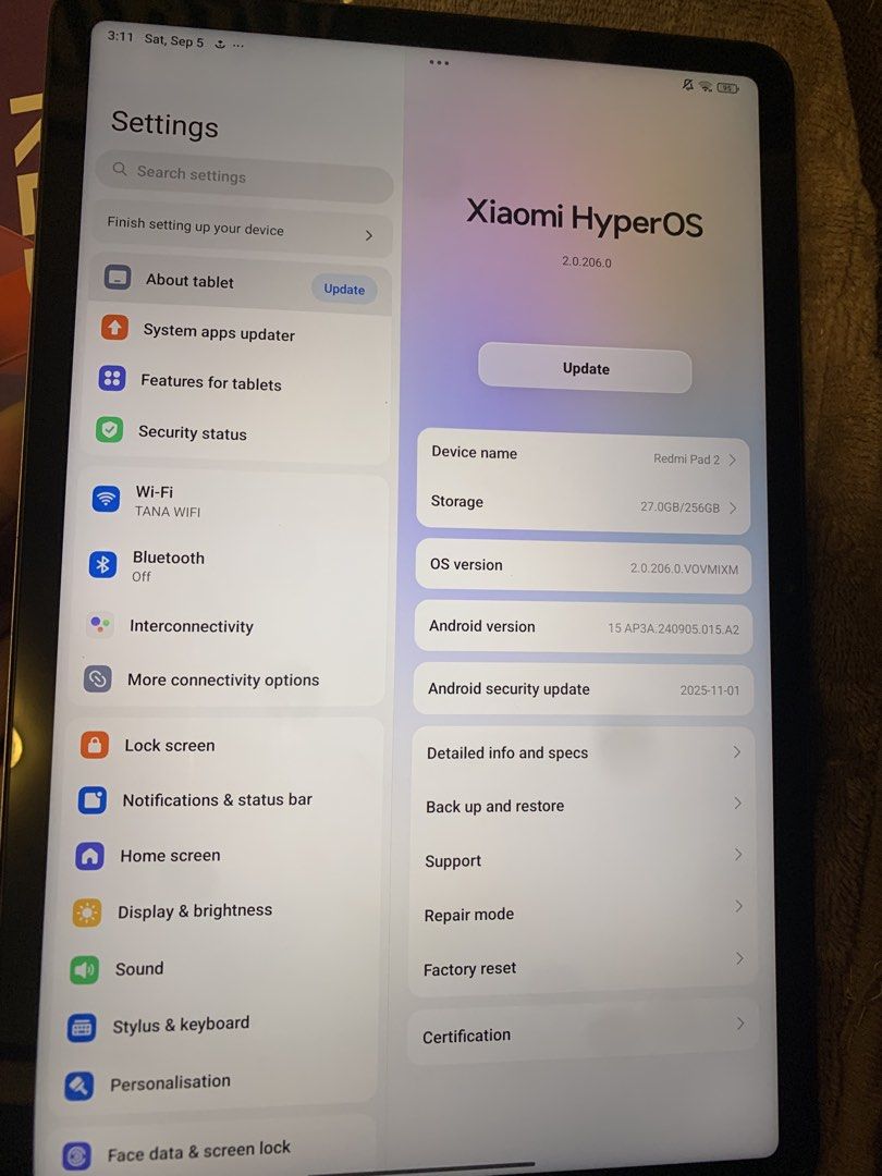 Redmi pad 2 256gb (Category: Android) located in Pasig City. Submitted by ryandelfin67484 (Listing ID 1459760367, Image 2). Description: For sale or swap sa iphone Redmi pad 2 25gb No issue Makinis na makinis July 30 2026 nabili Pasig loc meetup only .