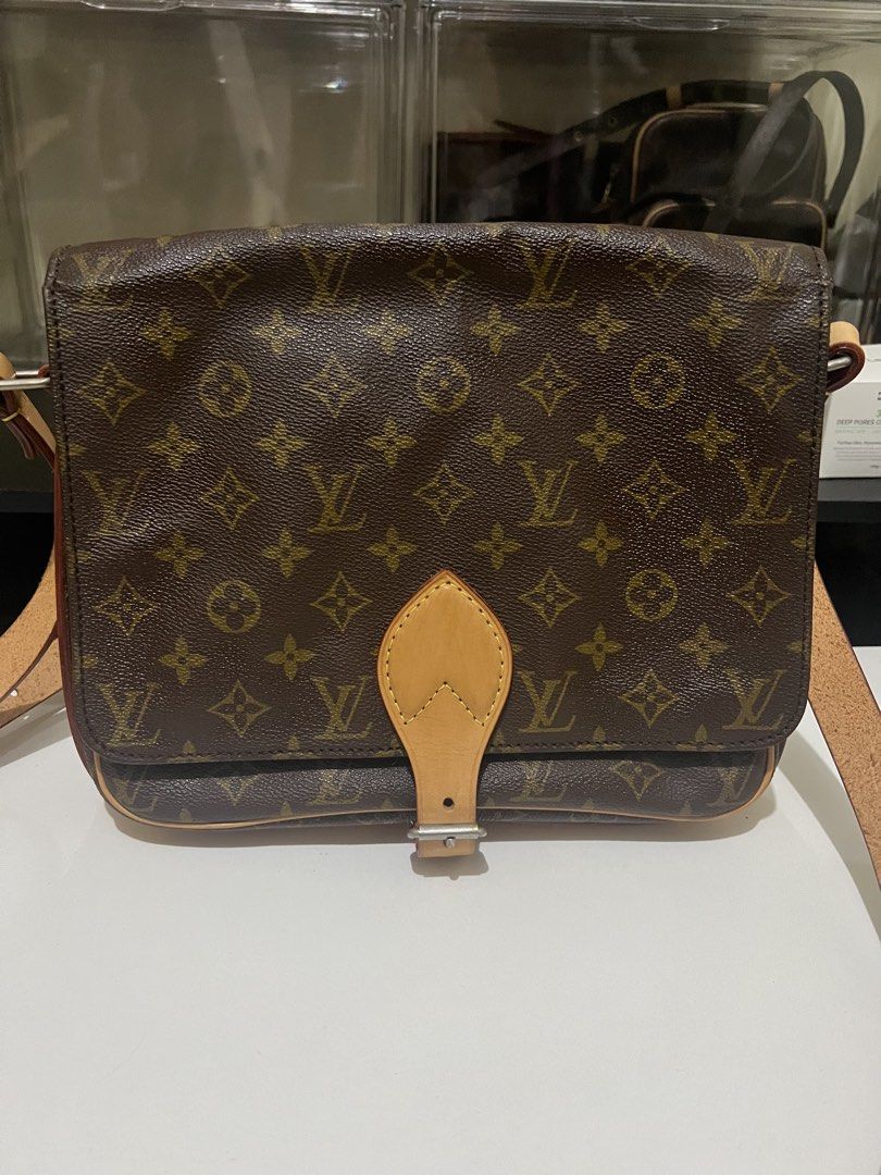 CAV LV Cartouchiere Bag (Category: Luxury Bags & Wallets) located in Manila. Submitted by sanyatagle08878 (Listing ID 1459798694, Image 2). Description: - Vintage LV Cartouchiere Bag -Restored from a trusted restoration shop - Gold-tone hardware - Timeless and versatile for everyday use - Spacious interior for your essentials -No code since it is a vintage piece -Guaranteed Authentic or money back guarantee Please check the photos to see the inne