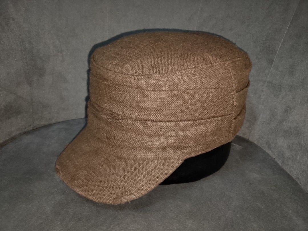 Rugged Brown Cadet Cap (Category: Hats & Beanies) located in Binangonan. Submitted by yuristalin888 (Listing ID 1459807226, Image 3). Description: Enhance your casual and outdoor wardrobe with this rugged brown cadet cap. Featuring a textured, woven material with a structured flat-top crown and a curved brim, this utility-inspired cap delivers both durability and effortless style. Its earthy tone makes it a versatile accessory for everyday wear, 