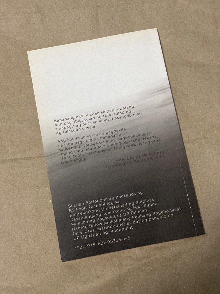 Sansaglit by Lean Borlongan (poetry) (Category: Storybooks) located in Manila. Submitted by happyoldyear_ (Listing ID 1459848849, Image 3). Description: with pencil underlines.