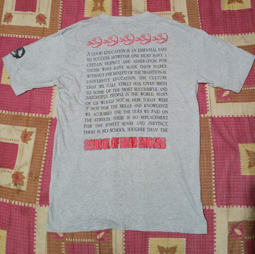 SCHOOL OF HARD KNOCKS (Category: Tshirts & Polo Shirts ) located in Alabel. Submitted by welben1991 (Listing ID 1459843459, Image 2). Description: SCH**L OF HARD KN*CKS 22*31.5 EXCELLENT CONDITION ISSUE NONE NEEDS WASH.