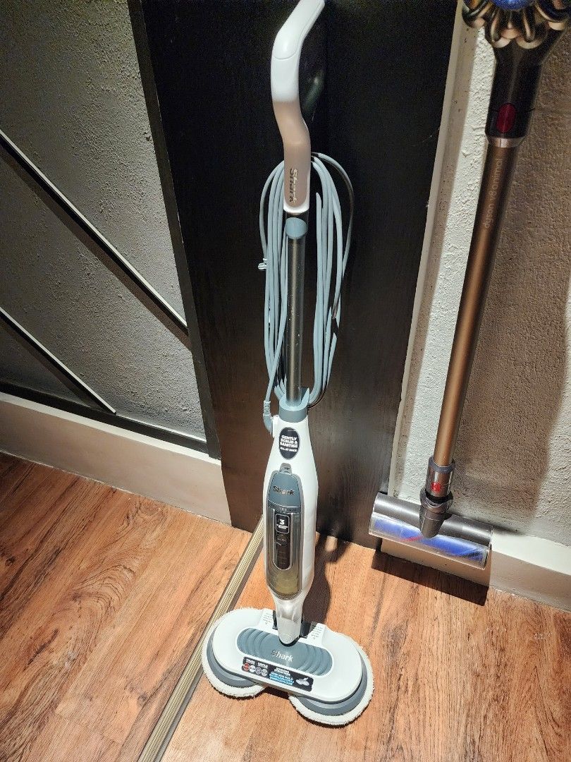 Shark Steam Mop with Scrub Function (Category: Cleaning Tools & Supplies) located in Manila. Submitted by kg613 (Listing ID 1459720051, Image 3). Description: - Gently scrubs and sanitizes floors simultaneously. - Features 3 versatile cleaning modes. - Comes complete with its power cord. - Ready to be shipped to its new owner! Spin mop good working conditio steam needs cleaning SRP: 26K SELLING: 6K .