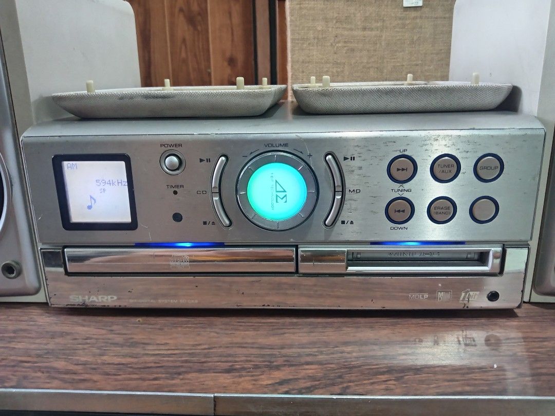 Sharp digital 1 bit system (Category: Soundbars, Speakers & Amplifiers) located in Manila. Submitted by josephzila93964 (Listing ID 1459703625, Image 3). Description: Sharp Digital bit system SD-Cx9 100v 48w Tuner AM ok FM complete local stns. 108 CD ok Aux. ok MD tested working Free Victor 2 way speaker 20w + 20w min. 4 to 8 ohms working good condition Japan surplus.