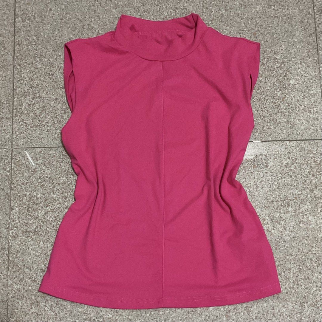 SHEIN Pink Sleeveless Shirt (Category: Blouses) located in Manila. Submitted by ilovecheesyramen (Listing ID 1459830171, Image 2). Description: 🪩 never been used! qualitt is good as neww 🪩 rfs: decluttering 🪩 originally bought for 298 pesos 🪩 size S.