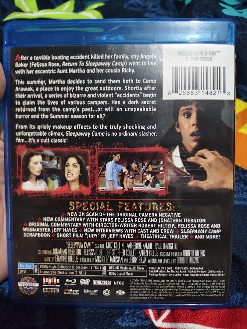 Sleepaway camp Bluray (Category: CDs & DVDs) located in Makati City. Submitted by spicefan05 (Listing ID 1459721575, Image 2). Description: pre owned.