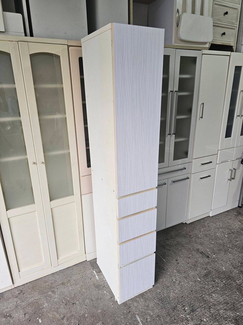 Slim Cabinet ‼️ (Category: Shelves, Cabinets & Racks) located in Quezon City. Submitted by ledamadel (Listing ID 1459702803, Image 3). Description: Slim Cabinet ‼️₱6800‼️ 👉Space Saver! 🤩🥰😘 ✔️L-12 H-71 W-12.5 inches 📐 ✔️1 Door and 4 Drawers 🗄 ✔️Laminated 🔖 ✔️Compress & Mdf Back 🪵 ✔Scratches As-is! 👌 Location: 40 Aplaya St Napocor Vill. Tandang Sora Quezon City. For inquiry please Pm us or Call. 09066885859 Please like our page thanks! 👇�