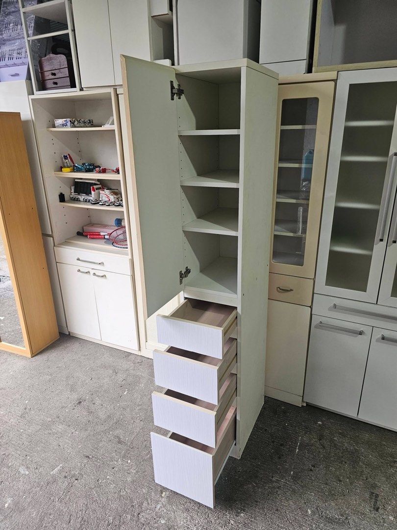 Slim Cabinet ‼️ (Category: Shelves, Cabinets & Racks) located in Quezon City. Submitted by ledamadel (Listing ID 1459702803, Image 2). Description: Slim Cabinet ‼️₱6800‼️ 👉Space Saver! 🤩🥰😘 ✔️L-12 H-71 W-12.5 inches 📐 ✔️1 Door and 4 Drawers 🗄 ✔️Laminated 🔖 ✔️Compress & Mdf Back 🪵 ✔Scratches As-is! 👌 Location: 40 Aplaya St Napocor Vill. Tandang Sora Quezon City. For inquiry please Pm us or Call. 09066885859 Please like our page thanks! 👇�