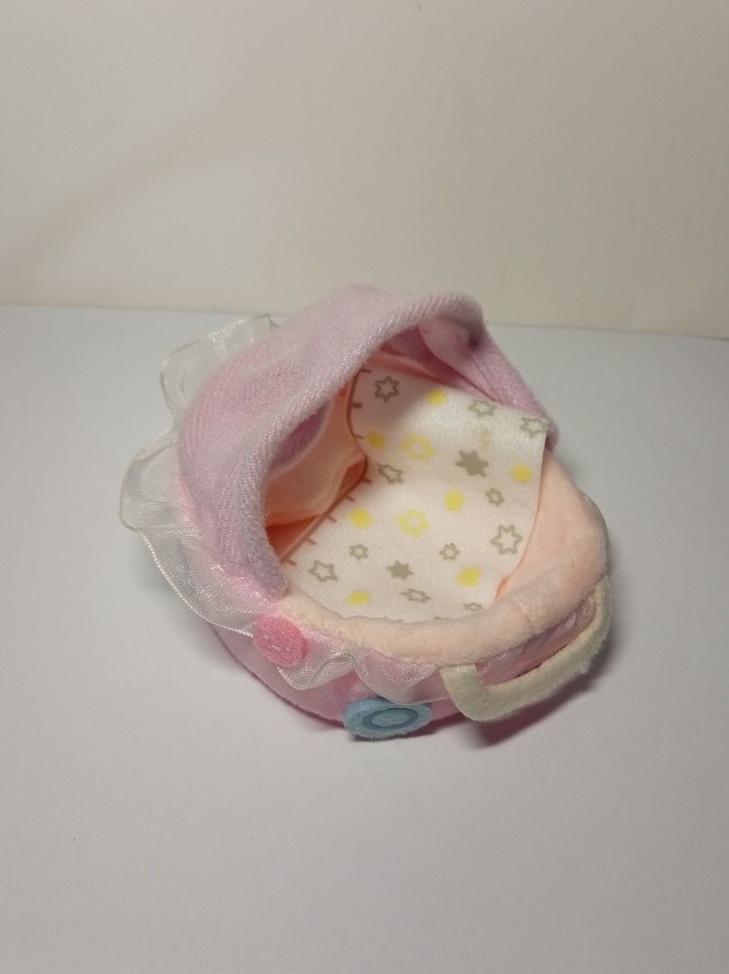 Small Pink Plush Doll Crib (Category: Plushies & Soft Toys) located in Cavite. Submitted by yookiekay481 (Listing ID 1459881297, Image 1). Description: Pink plush crib good for 8 cm dolls or figures RFS: didn't fit my chibigurumi plushie, i wanted a blue color mop: gcash mod: jnt or lalamove (if near) .