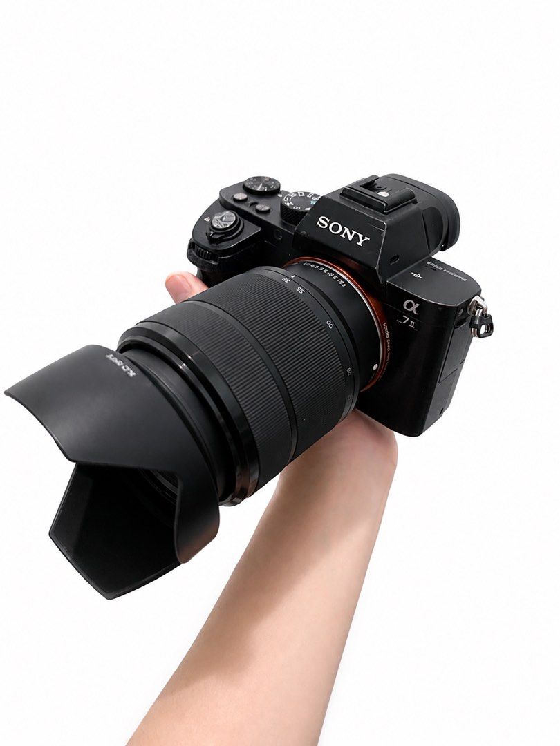 Sony Alpha a7 II Mirrorless Digital Camera with Lens (Category: Cameras) located in Manila. Submitted by mijareszophia8 (Listing ID 1459822716, Image 2). Description: ★ Sony A7 II 📸 ╰─➤ ₱33,999 FIXED! ✨ FULL-FRAME MIRRORLESS CAMERA! 🔥 ✨ COMPLETE SET • READY TO USE ✨ Body condition: 8/10 ✨ 📸 Specs: • 24.3MP Full-Frame CMOS Sensor • 5-Axis In-Body Image Stabilization • 24–70mm Equivalent Zoom Range • Full HD Video Recording • 3.0” Tilting LCD Sc