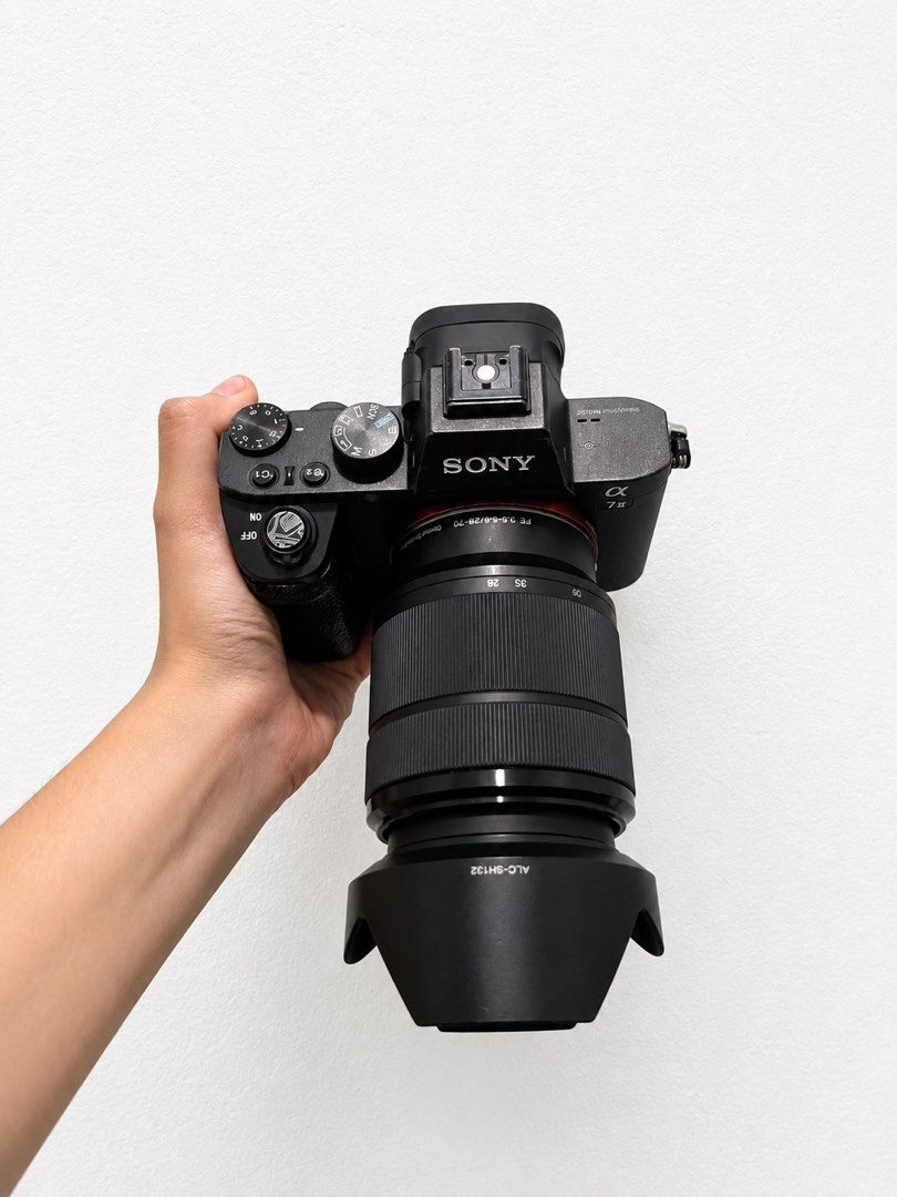 Sony Alpha a7 II Mirrorless Digital Camera with Lens (Category: Cameras) located in Manila. Submitted by mijareszophia8 (Listing ID 1459822716, Image 3). Description: ★ Sony A7 II 📸 ╰─➤ ₱33,999 FIXED! ✨ FULL-FRAME MIRRORLESS CAMERA! 🔥 ✨ COMPLETE SET • READY TO USE ✨ Body condition: 8/10 ✨ 📸 Specs: • 24.3MP Full-Frame CMOS Sensor • 5-Axis In-Body Image Stabilization • 24–70mm Equivalent Zoom Range • Full HD Video Recording • 3.0” Tilting LCD Sc