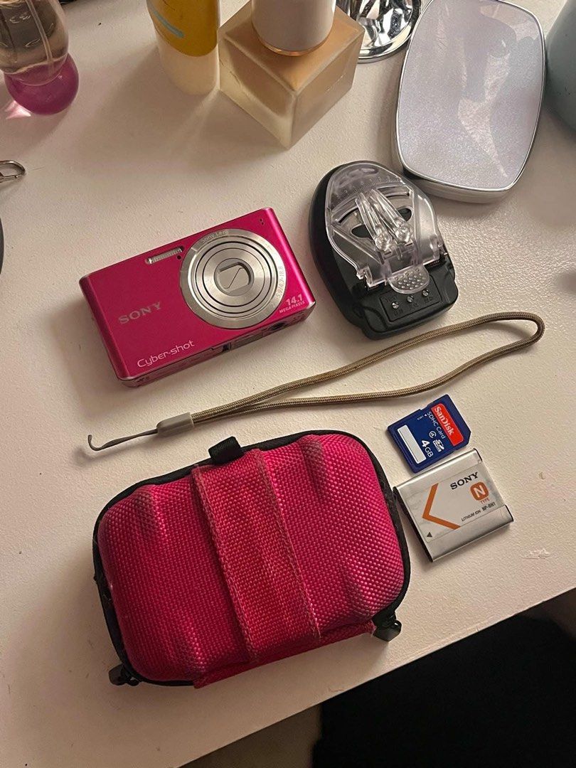 Sony Cyber-shot DSC-W610 | Pink🌸 (Category: Cameras) located in Makati City. Submitted by clarisse_villanueva. (Listing ID 1459805121, Image 1). Description: - Pink Sony Cyber-shot DSC-W610 digital camera -No functional issues flash working, all buttons working! - 14.1 Megapixels for clear photos - 4x optical zoom to get closer to your subject - HD video recording capability - Compact and easy to carry design - Body condition: 7.5/10 (minor cosm