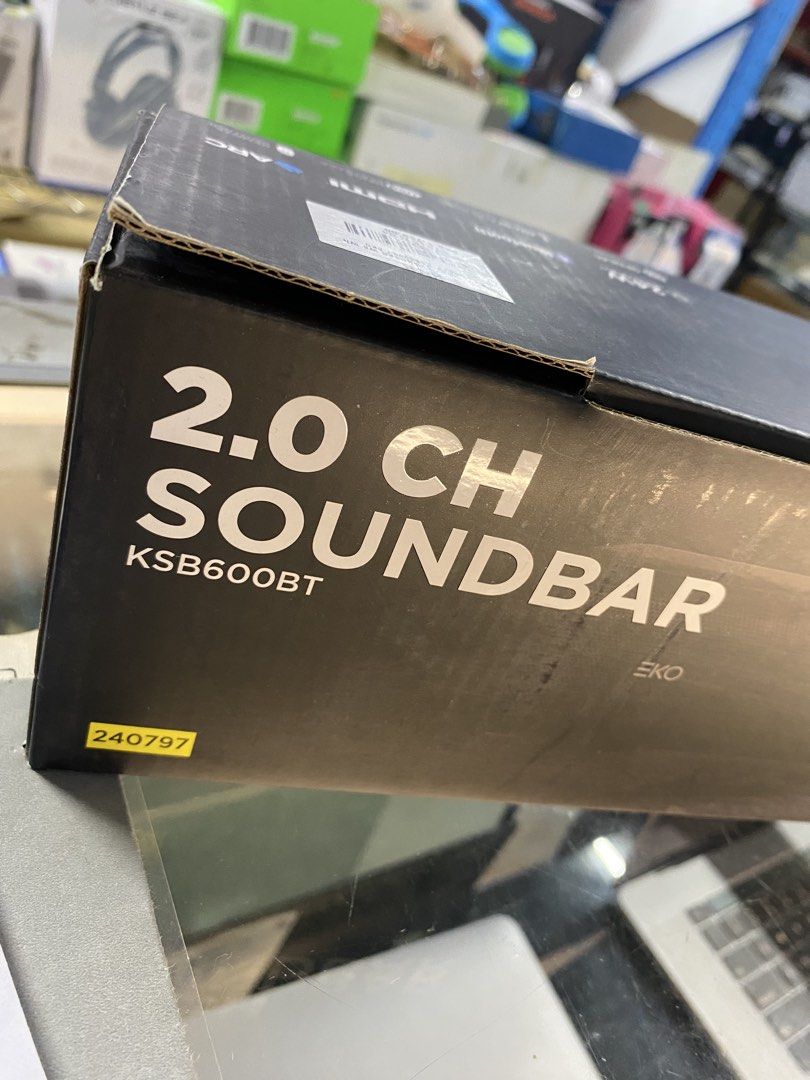 SOUNDBAR EKO SPEAKER (Category: Soundbars, Speakers & Amplifiers) located in Manila. Submitted by amandy.james (Listing ID 1459697855, Image 2). Description: 2.0 CHANNEL SOUNDBAR BRAND:EKO.