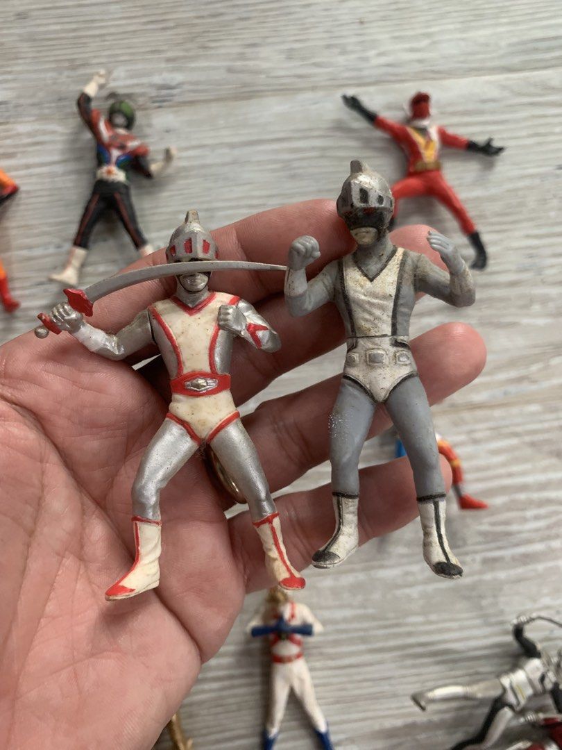 Space Sherif / Kamen / Super Sentai - Mix (Category: Vintage Collectibles) located in Carmona. Submitted by bihira (Listing ID 1448780486, Image 3). Description: Space Sherif / Kamen - Mix - WYSIWYG - Rubber - As is condition - dusty / some sticky - Vintage - Gashapon - Sold as set - 10 pcs.