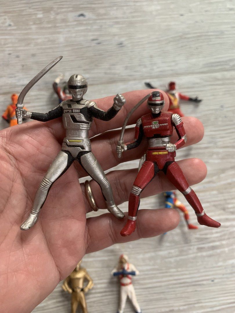 Space Sherif / Kamen / Super Sentai - Mix (Category: Vintage Collectibles) located in Carmona. Submitted by bihira (Listing ID 1448780486, Image 2). Description: Space Sherif / Kamen - Mix - WYSIWYG - Rubber - As is condition - dusty / some sticky - Vintage - Gashapon - Sold as set - 10 pcs.