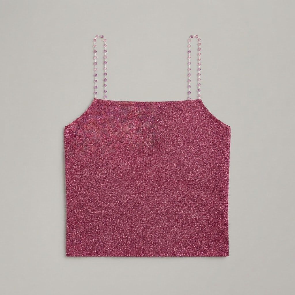 Sparkly Pink Beaded Strap Party Top (Category: Sleeveless) located in Marikina City. Submitted by prelovedbydee. (Listing ID 1459887956, Image 1). Description: - tag size (personal estimate: xs-semi m) can negotiate ☺️.