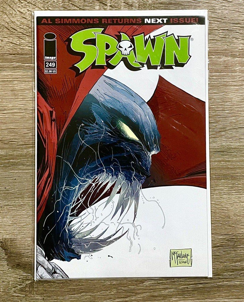 Spawn Comic Book Issue #249 Image Comics Al Simmons Returns (Category: Comics & Manga) located in Bacoor. Submitted by baldurog (Listing ID 1459880390, Image 1). Description: - Spawn Comic Book Issue #249 - Published by Image Comics - Features Al Simmons returning next issue Posted actual picture Prices are fixed Payment : Gcash Delivery or shipping only delivery : Lalamove Shipping : J&T Location: Molino3 Bacoor Cavite PM if interested .