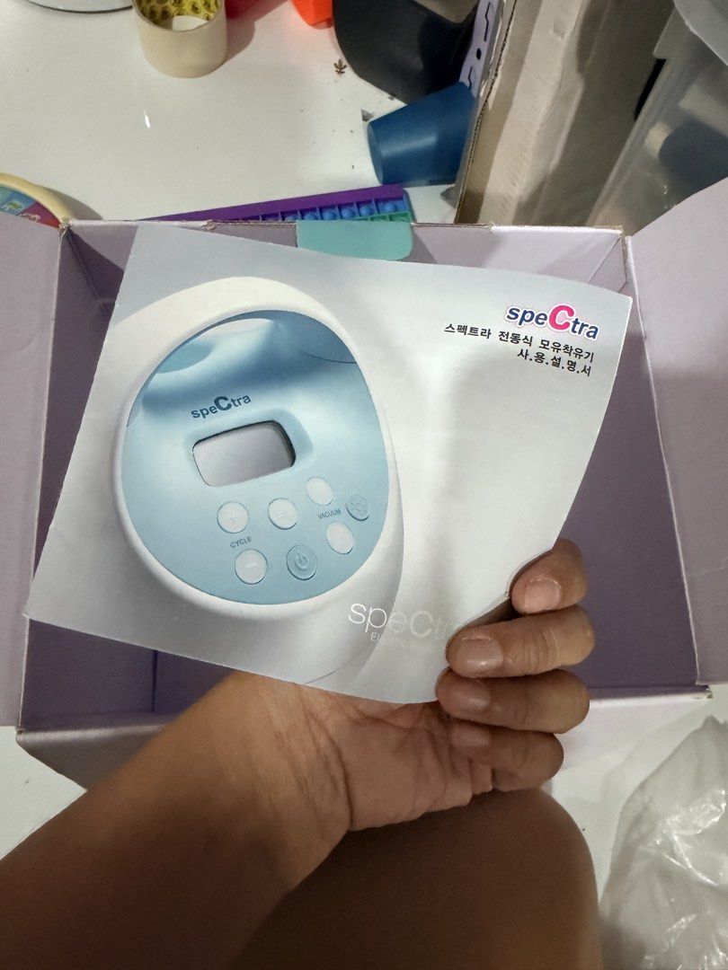 Spectra S1 Plus Electric Breast Pump with Accessories (Category: Breastfeeding & Bottle Feeding) located in Antipolo. Submitted by puzzleaddict (Listing ID 1459834164, Image 2). Description: - Spectra S1 Plus electric breast pump - bought but didnt use - Includes multiple bottles, tubing, and flanges - Comes with original box and manual - Ideal for mothers needing to express milk regularly - Easy to use and clean.